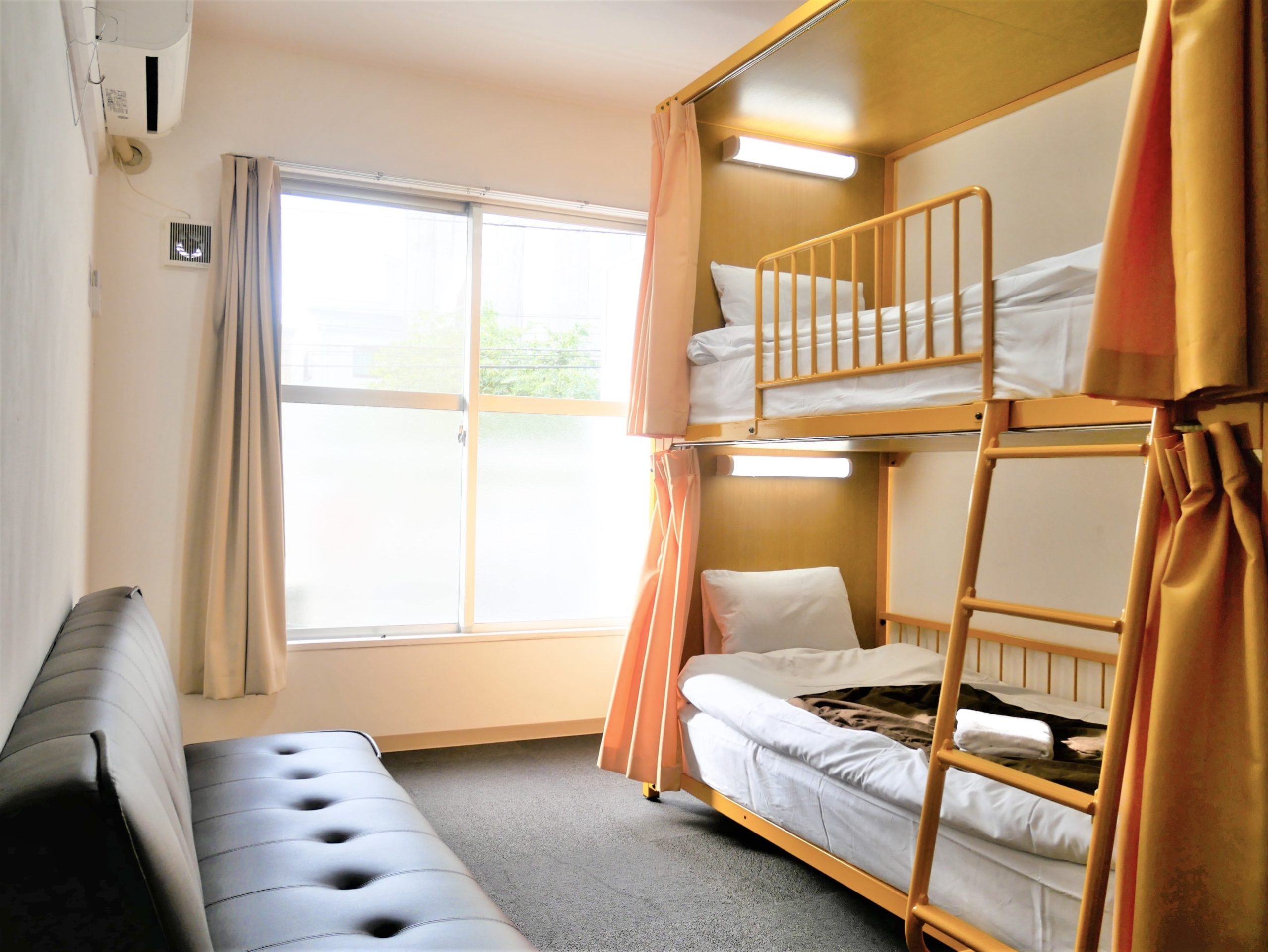 "Western Style Single Room with bunk bed for single use at Sakura Hotel Nippori, Tokyo"