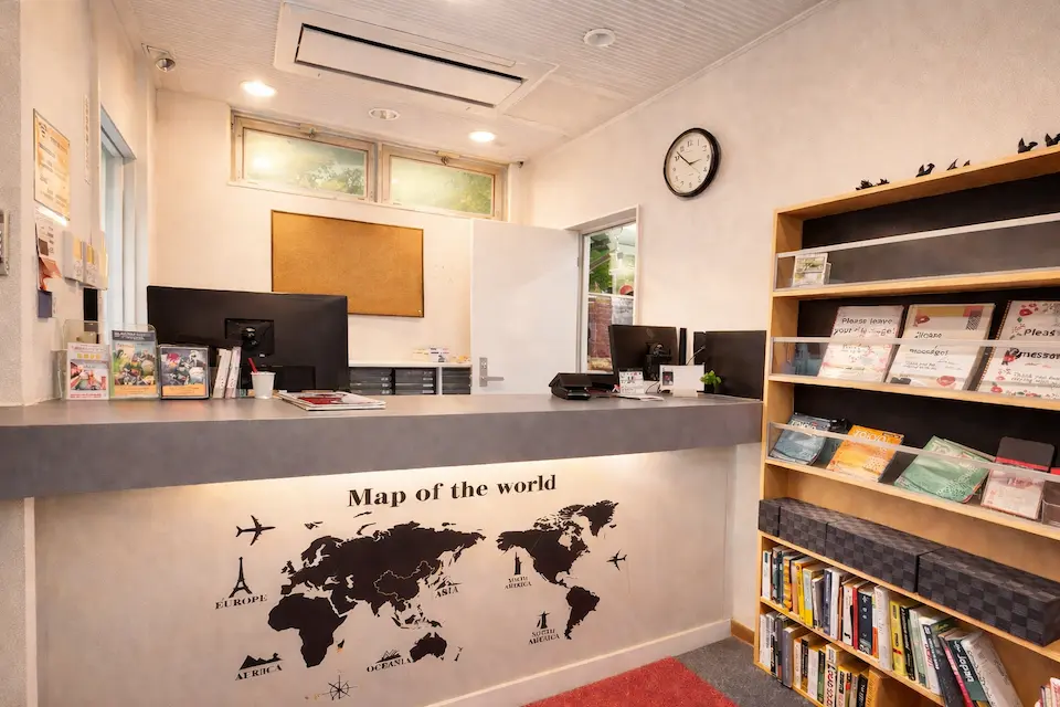 24 hour open receoption multilingual staff will help your Tokyo stay